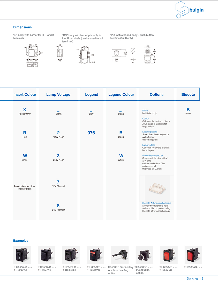 8500翘板开关系列功能 8500翘板开关系列功能
