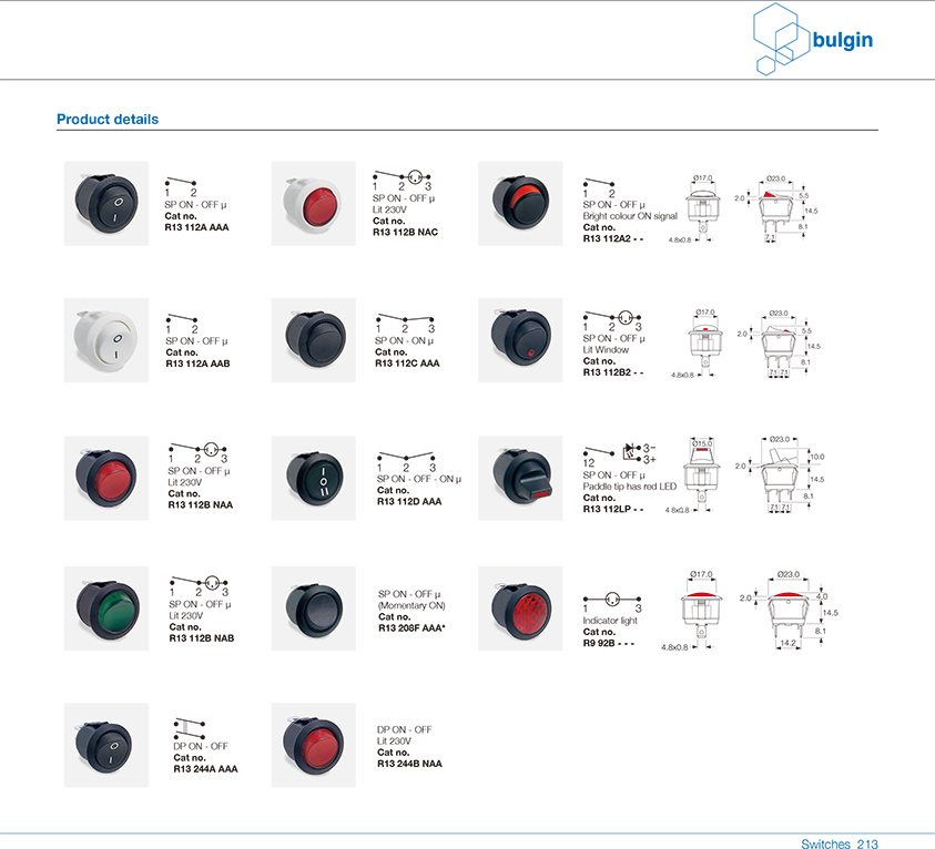 R13圆形翘板开关功能 R13圆形翘板开关功能