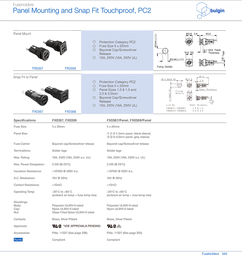 FX0359防触摸保险丝座型号 FX0359防触摸保险丝座型号