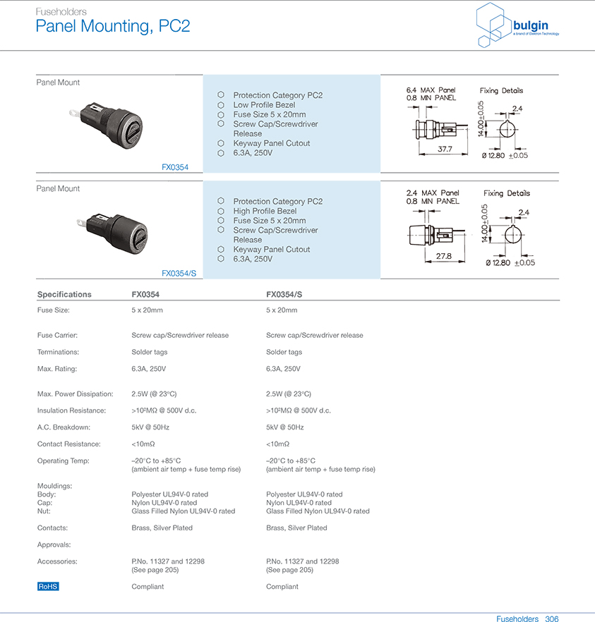 FX0354防触摸保险丝座选型 FX0354防触摸保险丝座选型