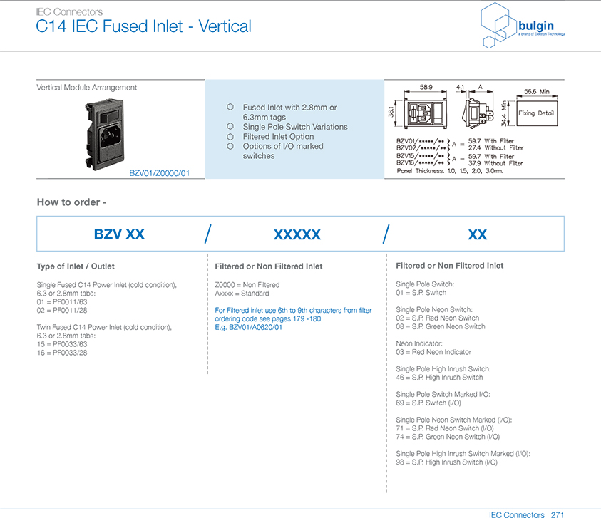 BZV01-Z0000-10垂直电源接入模块选型 BZV01-Z0000-10垂直电源接入模块选型