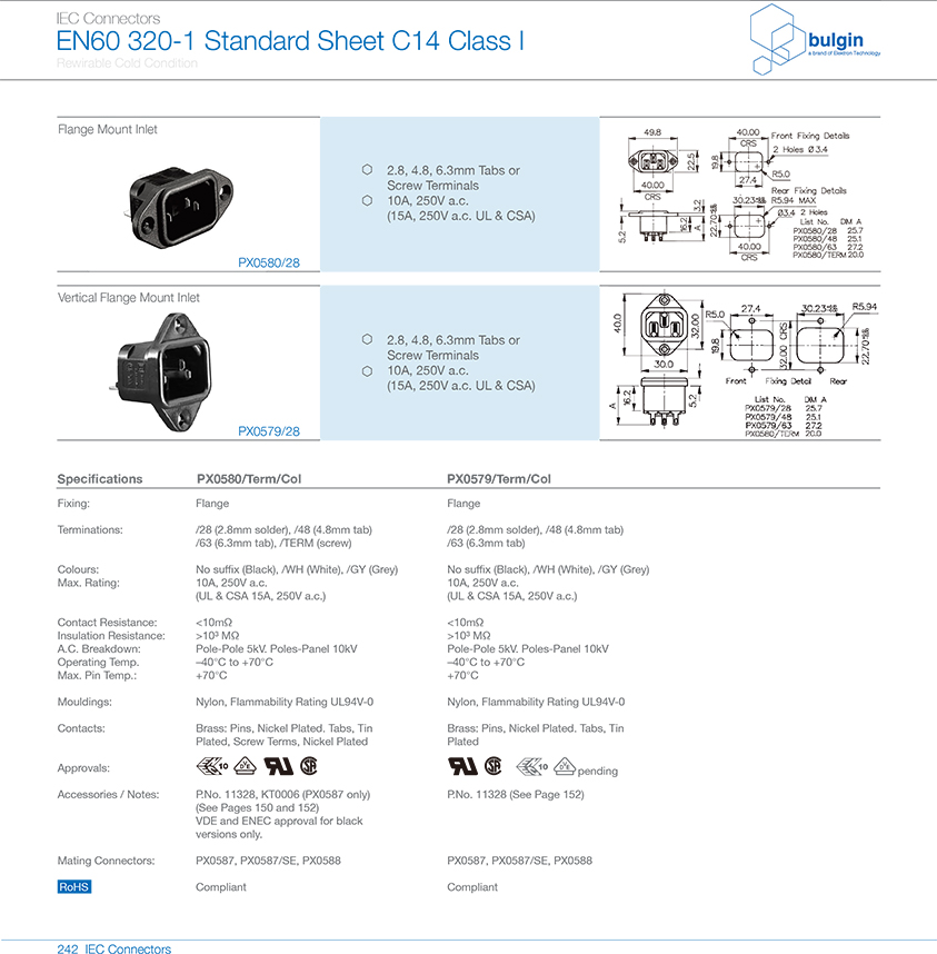 垂直法兰安装插座PX0579选型 垂直法兰安装插座PX0579选型