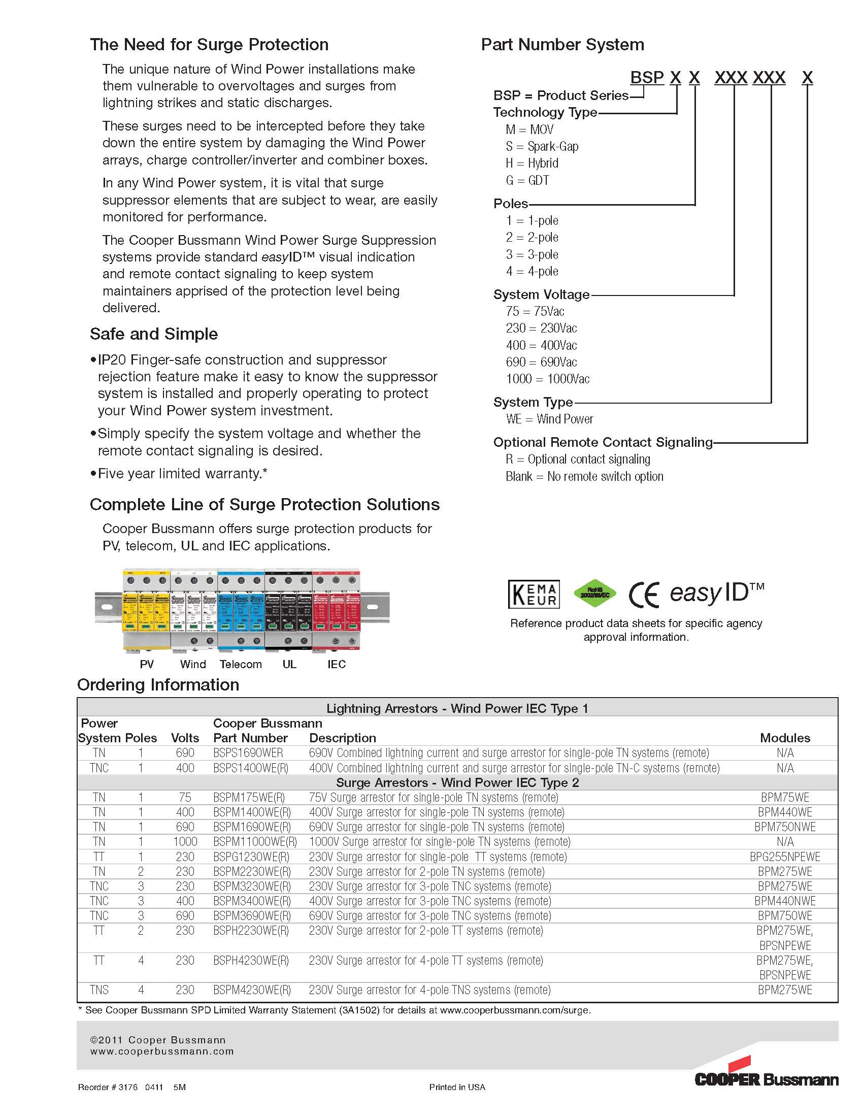 BSPM3690TNR系列防雷器技术参数 BSPM3690TNR系列防雷器技术参数
