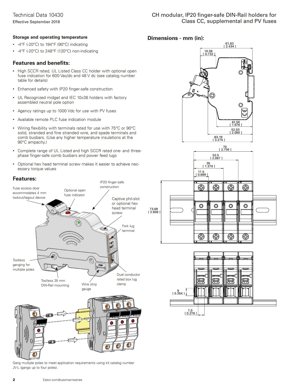 CHMIDIU系列熔断器座尺寸 CHMIDIU系列熔断器座尺寸